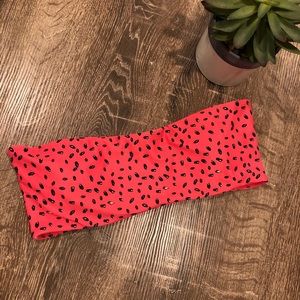 NWOT Zaful Watermelon Seed Bandeau Swim Top